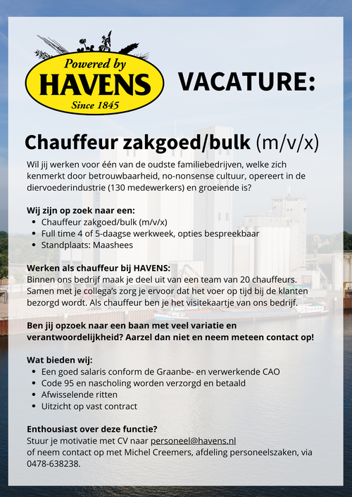 Vacature: Chauffeur 